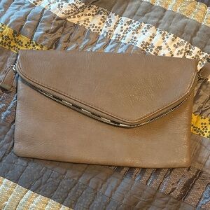 Urban Expressions Taupe Wristlet Clutch